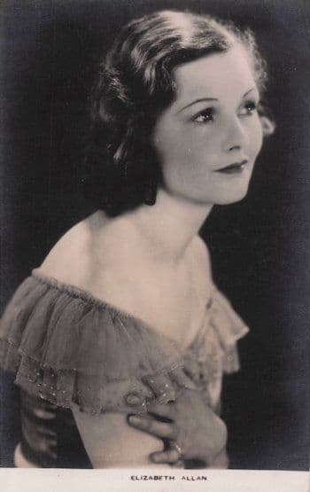 Elizabeth Allan Film Weekly Vintage Actress Real Photo PB Postcard