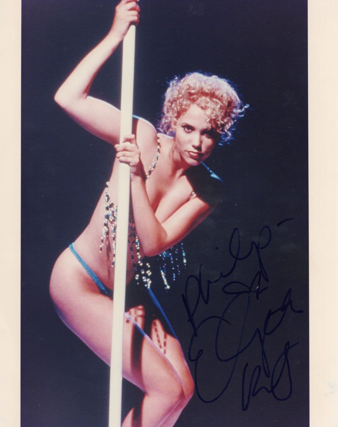Elizabeth Berkeley Showgirls Rare 10x8 Hand Signed Autograph Photo