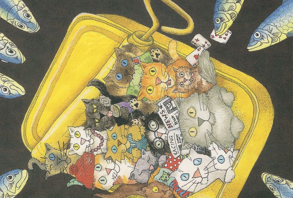 Elizabeth Titcombe Cats On Holiday Playing Cards Postcard