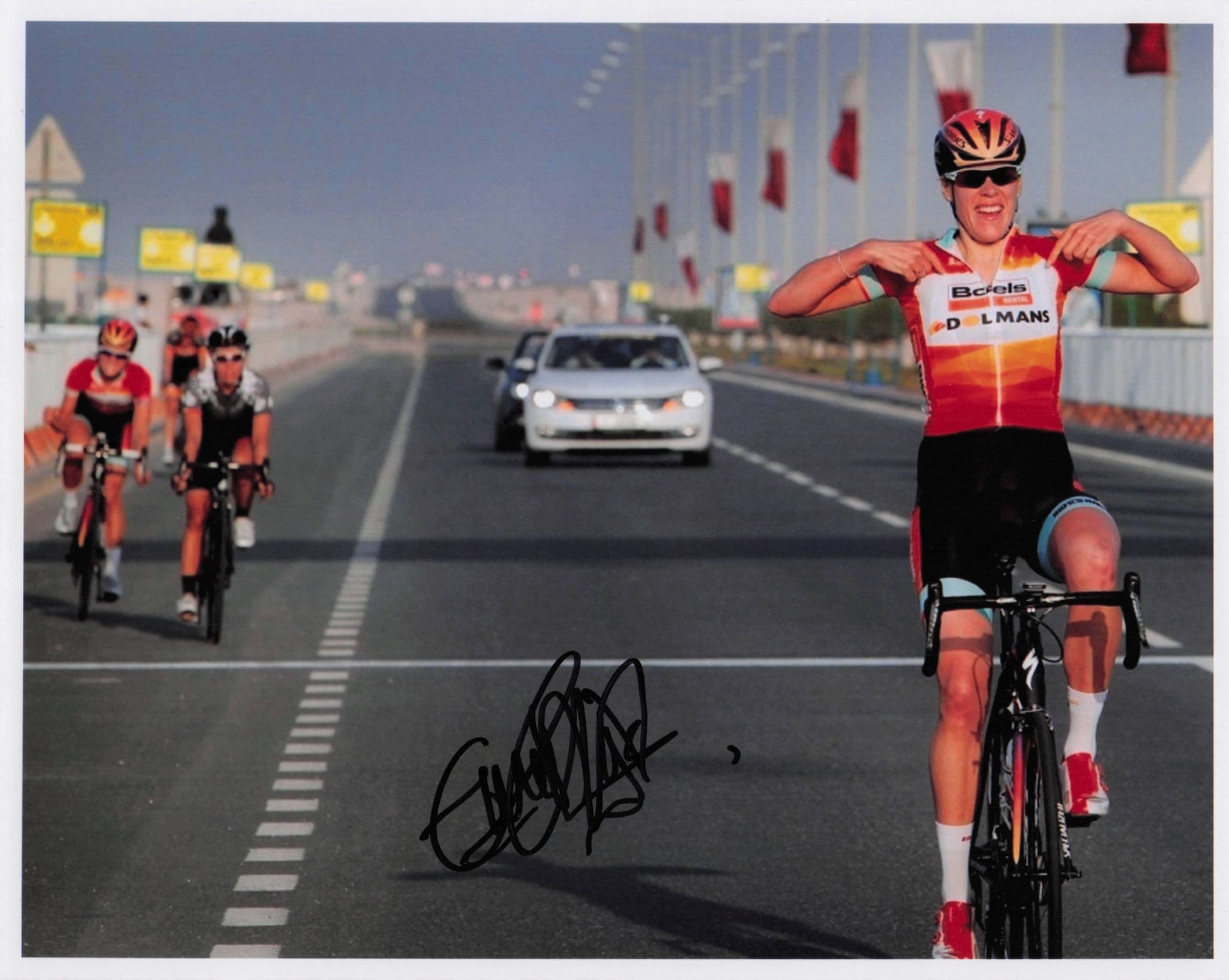 Ellen Van Dijk Dutch Cyclist UCI Womens Team 10x8 Hand Signed Photo