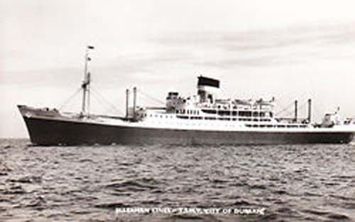 Ellerman Durban South African Ship Liner RPC Postcard
