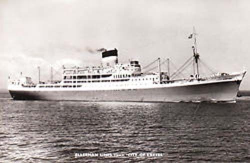 Ellerman Exeter Devon Boat Liner Ship Photo Postcard