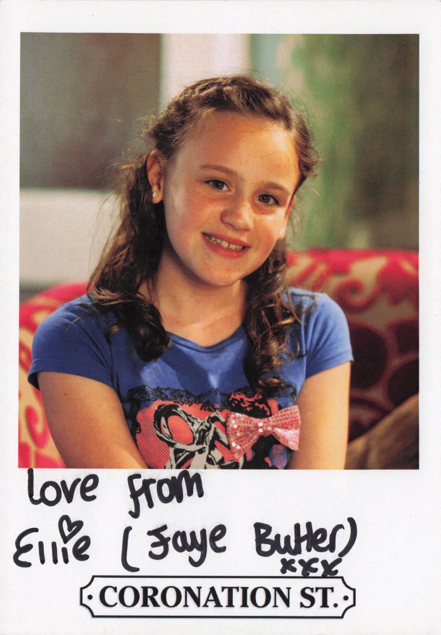 Ellie Leach Child Star Coronation Street Hand Signed Cast Card Photo