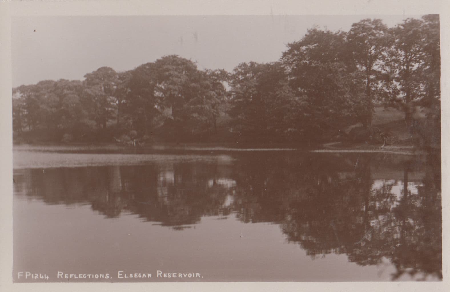 Elsecar Reservoir Leeds York Yorkshire Vintage Real Photo Postcard