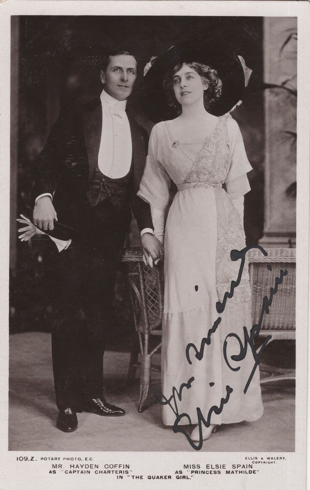 Elsie Spain D'Oyly Opera Carte Company Hand Signed Postcard