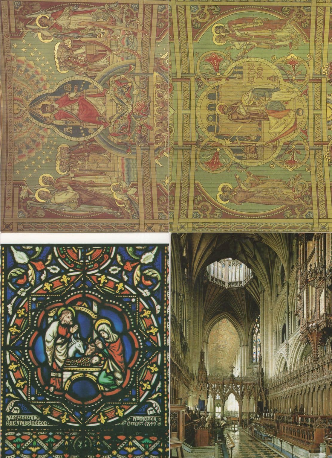 Ely Cathedral Stained Glass The Birth Of Christ Nativity 4x Postcard s
