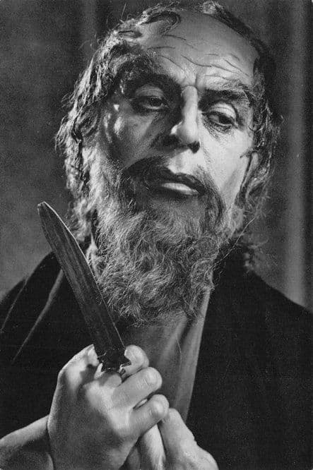 Emelyn Williams as Shylock Stratford Upon Avon Shakespeare Postcard