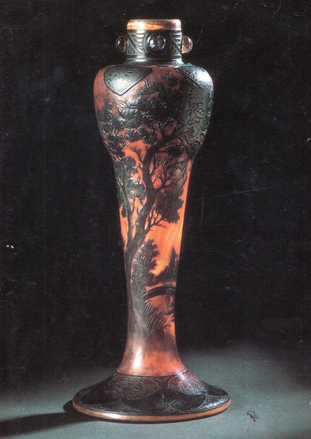 Emile Galle French Antique 1904 Vase London Museum Postcard