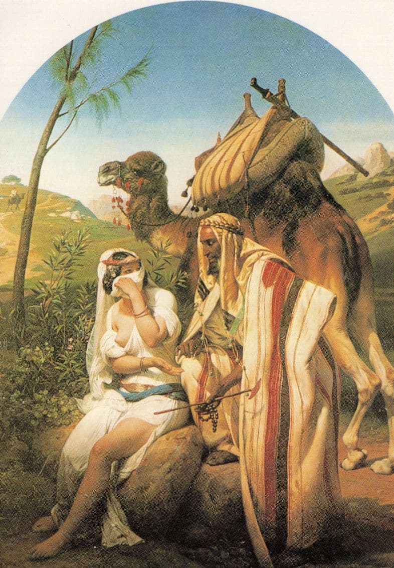 Emile Horace Vernet Judah & Tamar Painting Postcard