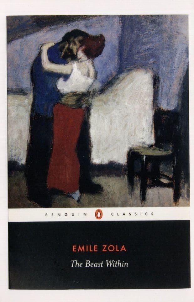 Emile Zola The Beast Within Book Postcard