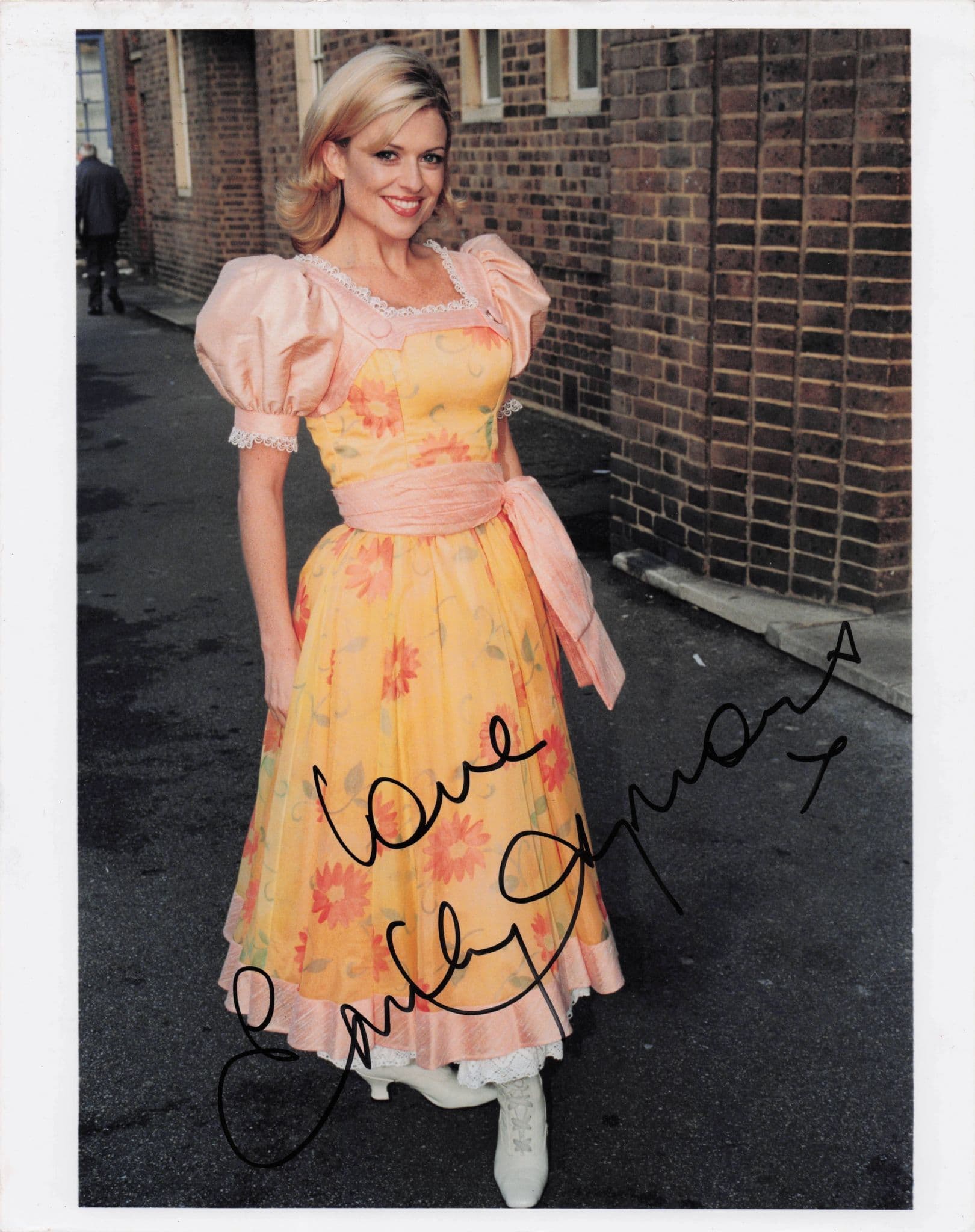 Emily Symons Emmerdale in Goldilocks Pantomime 10x8 Hand Signed Photo