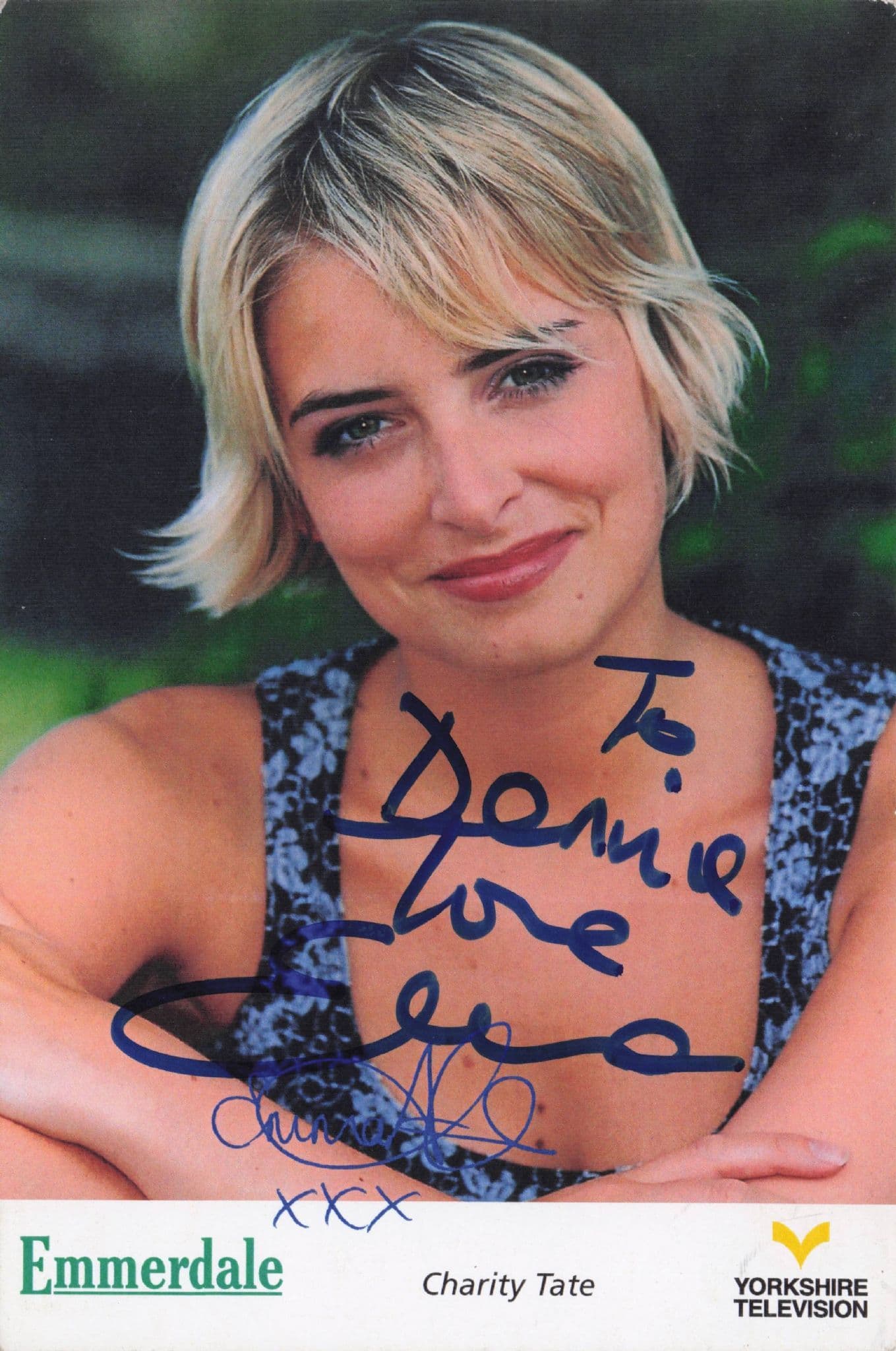 Emma Atkins Charity Dingle Emmerdale Hand Signed Cast Card Photo