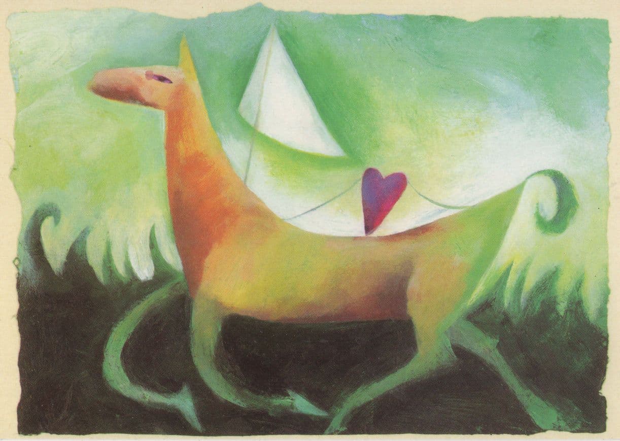 Emma Harding Some Day Your Love Will Come Dog Painting Postcard
