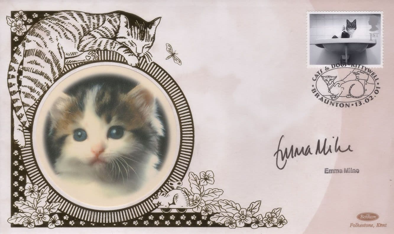 Emma Milne TV Vet Hand Signed Cats & Dogs First Day Cover