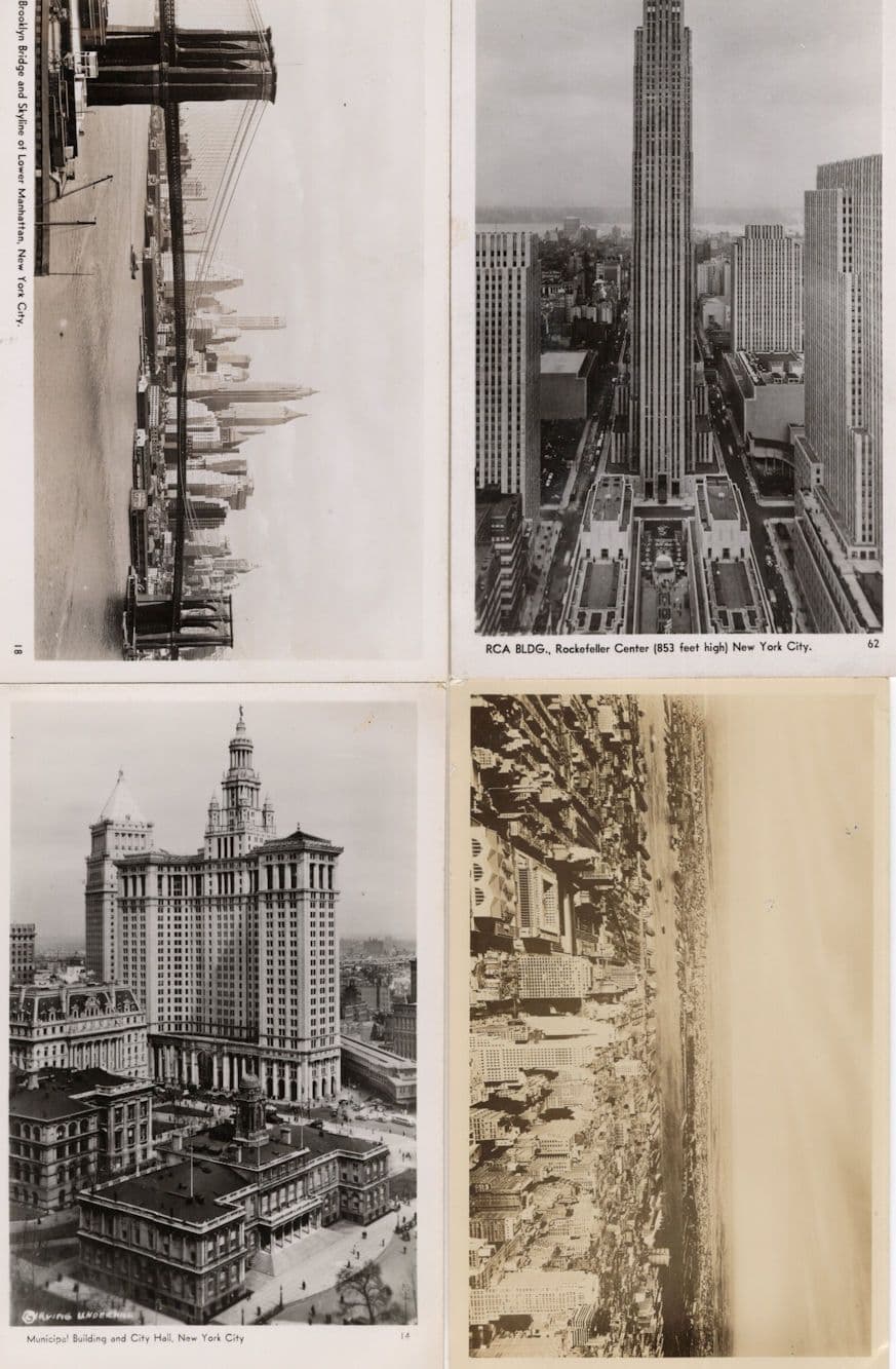 Empire State Building Rockerfeller Boats New York City USA 4x Old Photo Postcard s