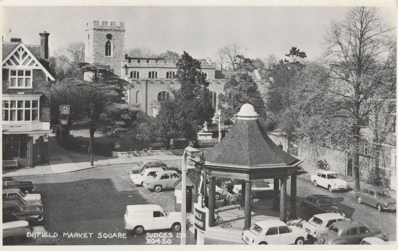 Enfield Market Square Double Diamond Beer Sign Postcard