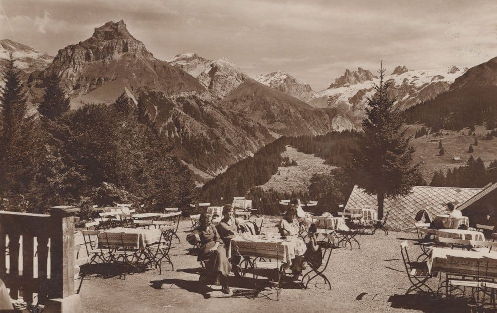 Engelberg Bazar German Restaurant Postcard