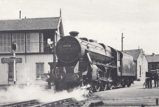 Engine 44978 Train at Rose Street Signal Box Inverness in 1962 Railway Postcard