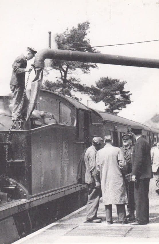 Engine 5530 Train for Heathfield At Christow Station in 1958 Railway Postcard