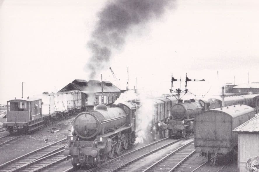 Engine 61261 62034 Mallaig Station in 1961 West Highland Line Postcard