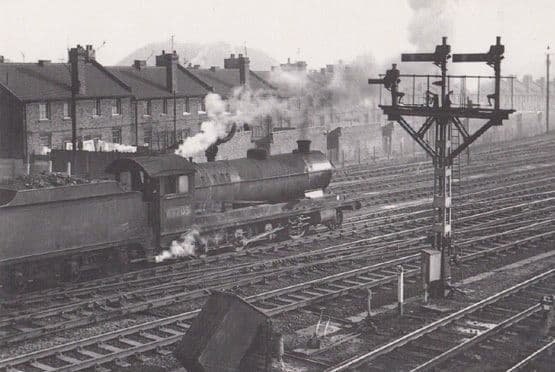 Engine 63705 Train at Staveley Central Station in March 1963 Railway Postcard