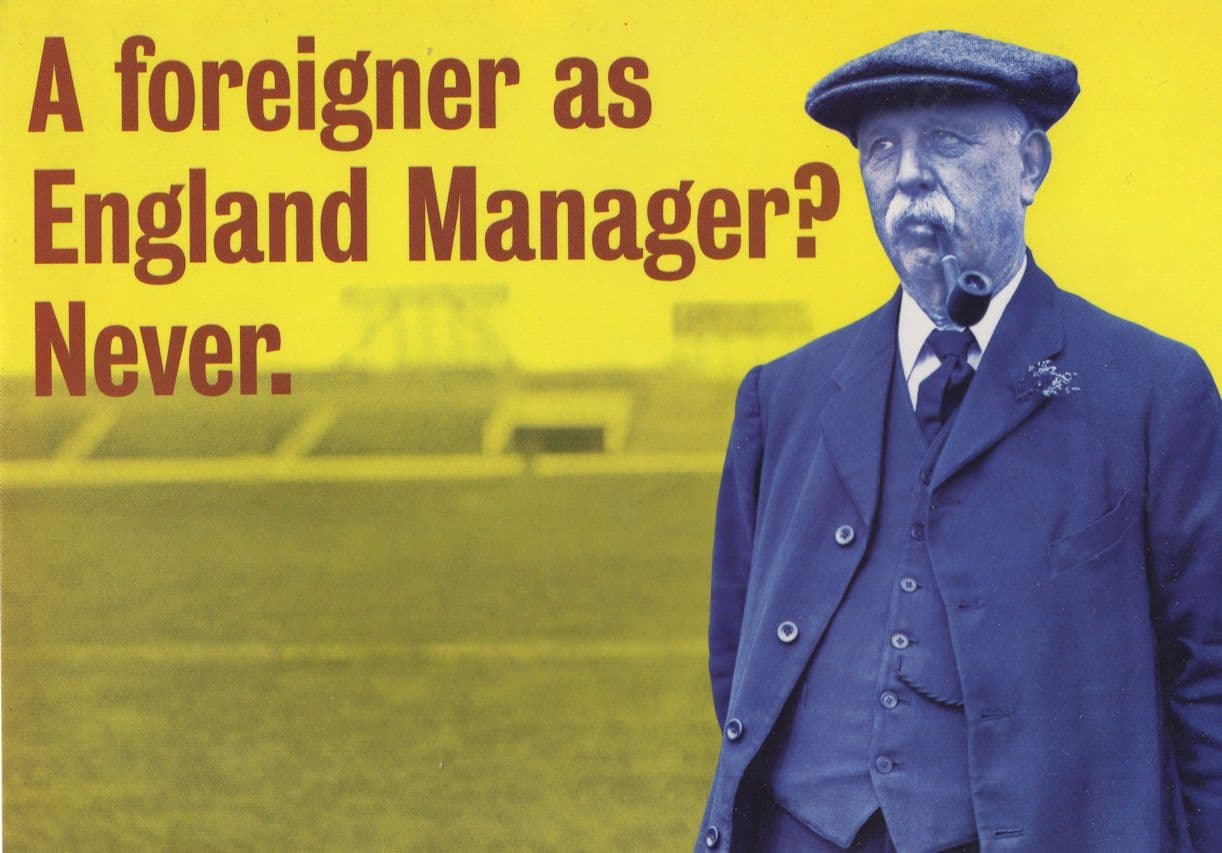 England Foreign Football Manager Liptons Ice Tea Advertising Postcard
