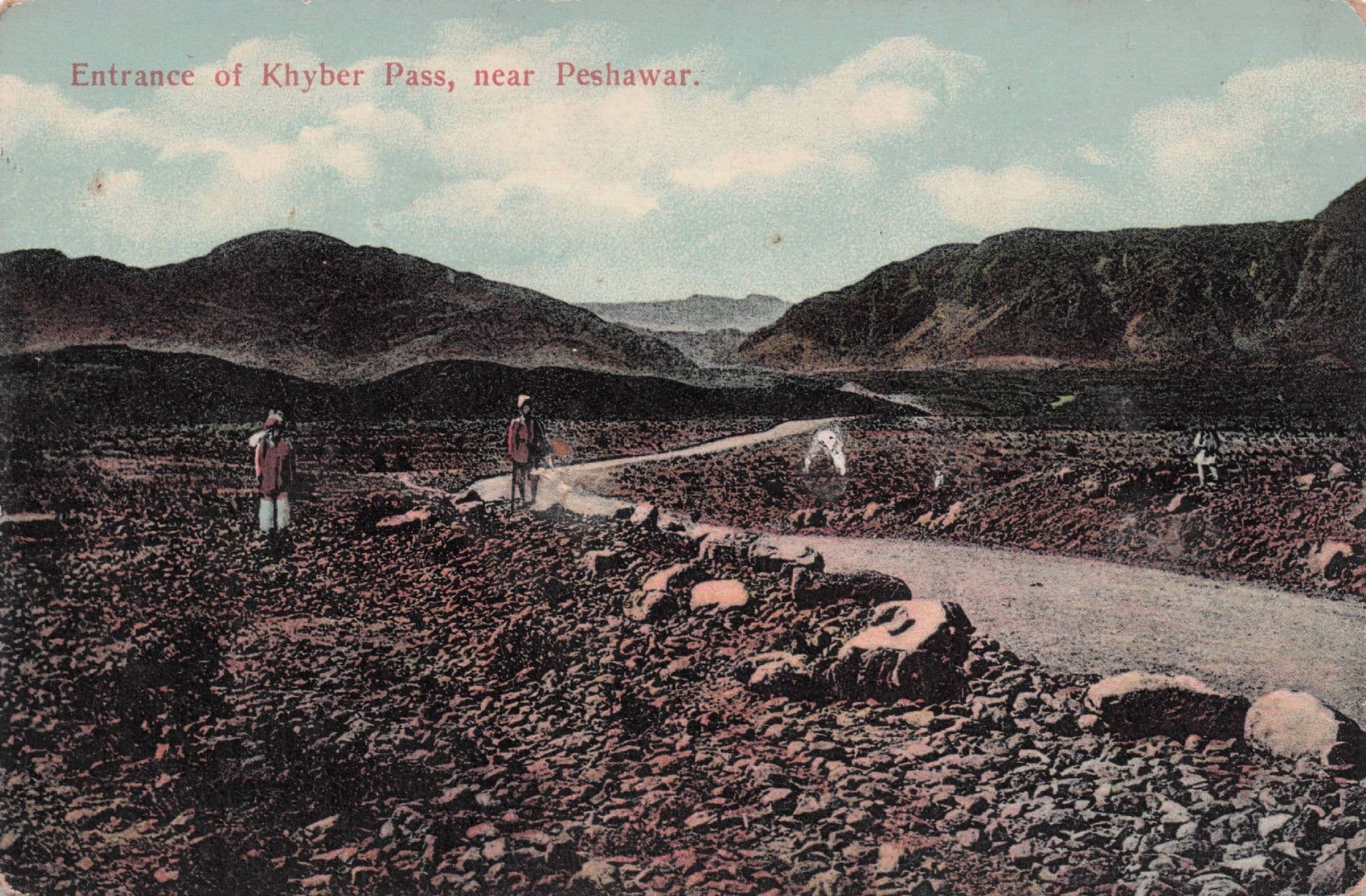 Entrance Of Khyber Pass Peshawar Antique Indian Postcard
