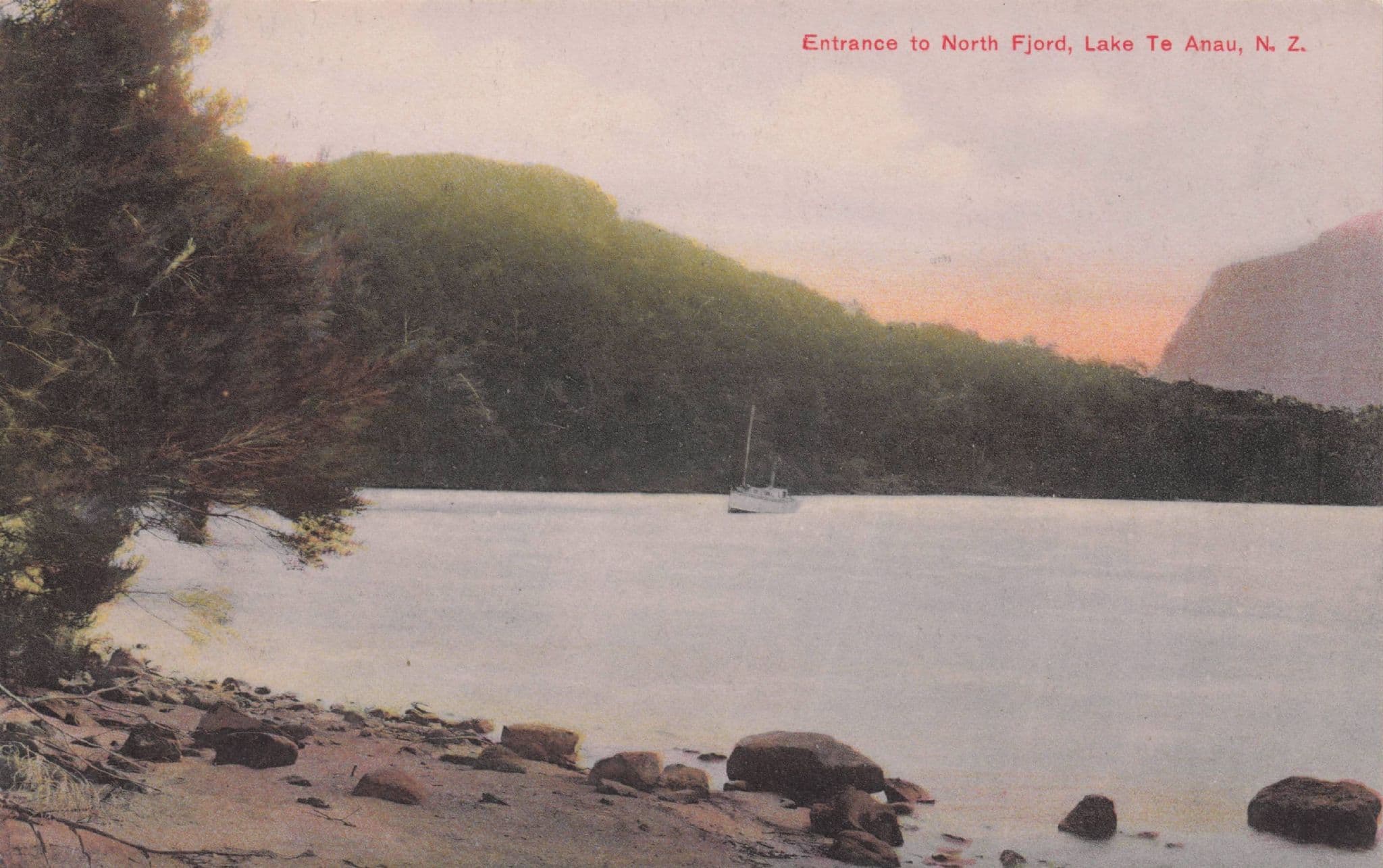 Entrance To North Fjord Lake Te Anua New Zealand Rare Postcard