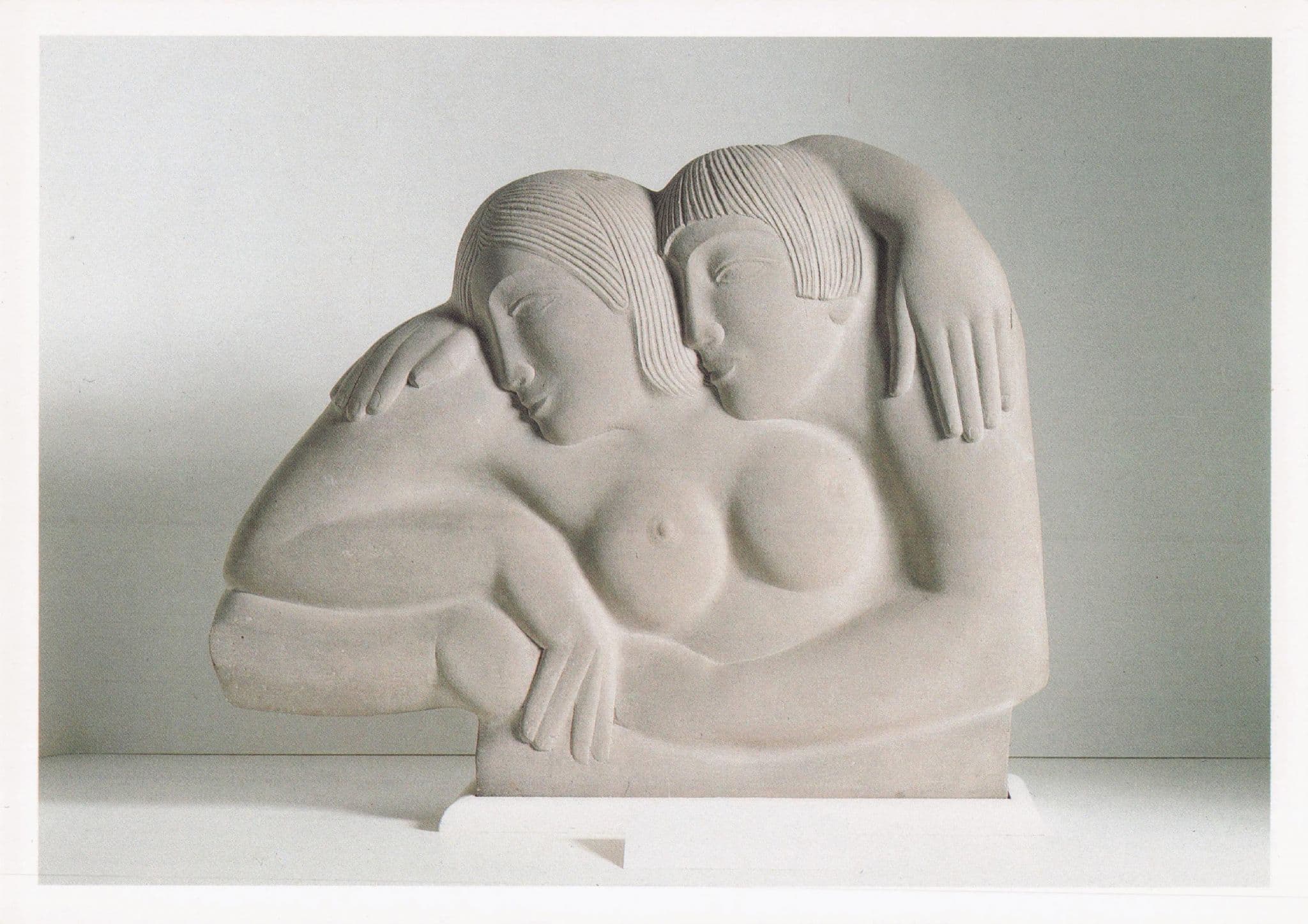 Eric Gill Tobias & Sara London Exhibition Antique Sculpture Photo Postcard