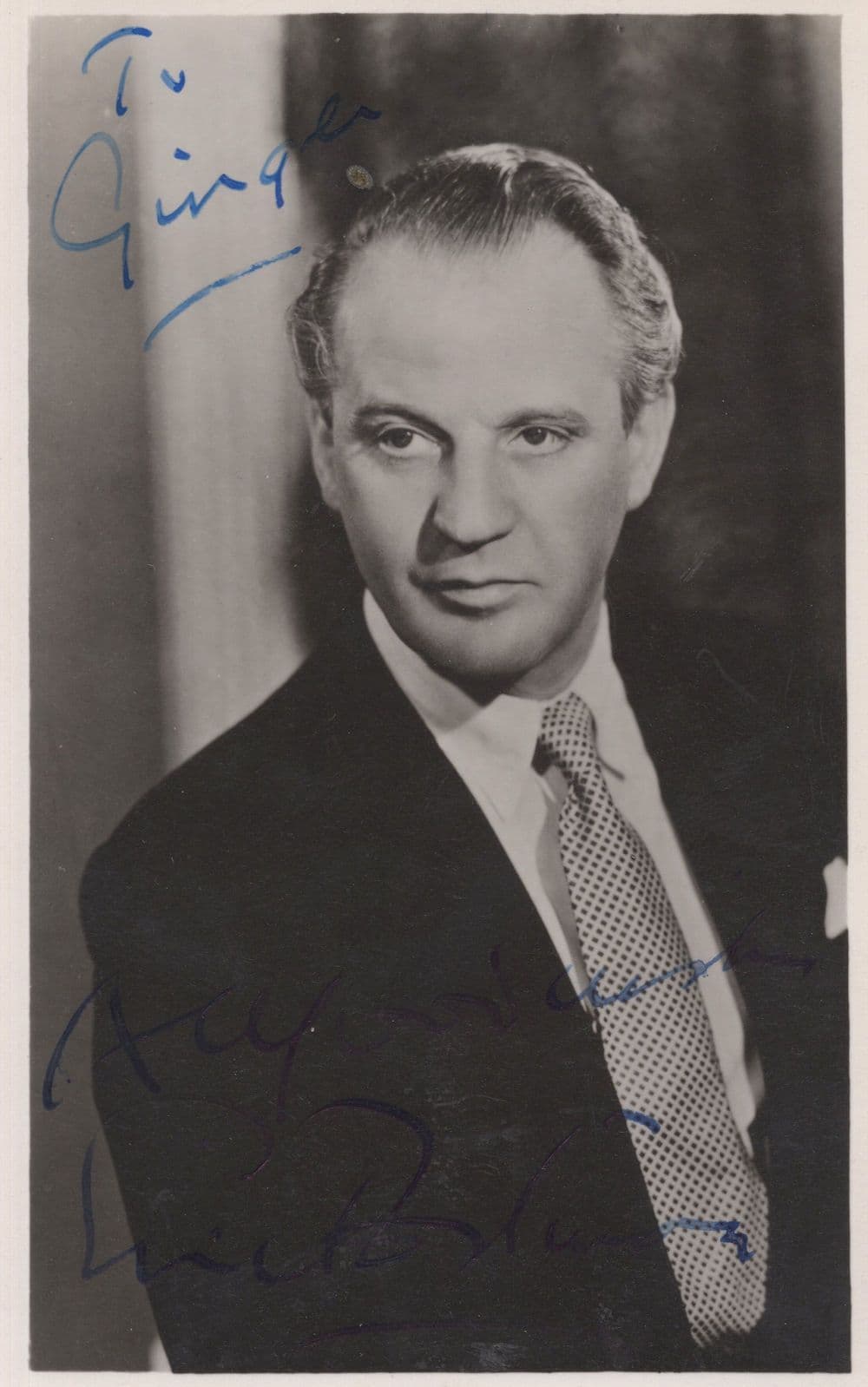 Eric Portman Colditz Number 2 The Prisoner Hand Signed Photo