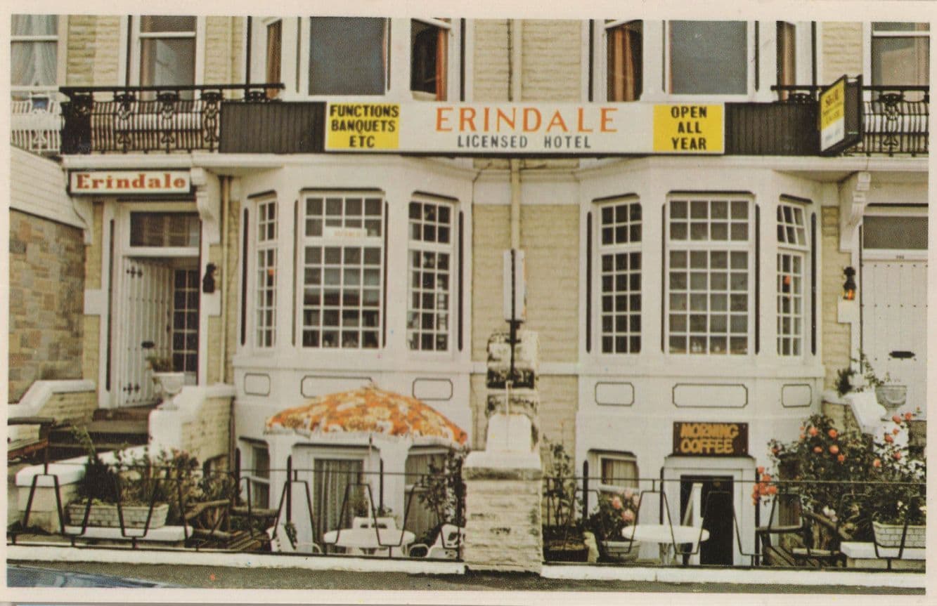 Erindale Hotel Morecambe Lancashire 1980s Postcard
