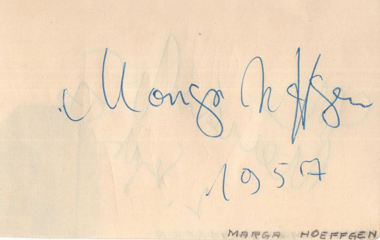 Ernst Marzendorfer Austrian Conductor Marga Hoffgen Opera Hand Signed Autograph