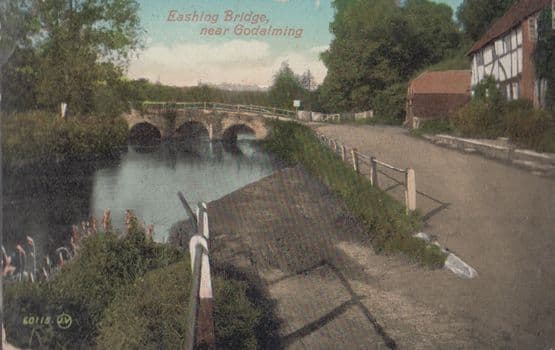 Eshiog Bridge Near Godalming Surrey Antique Postcard