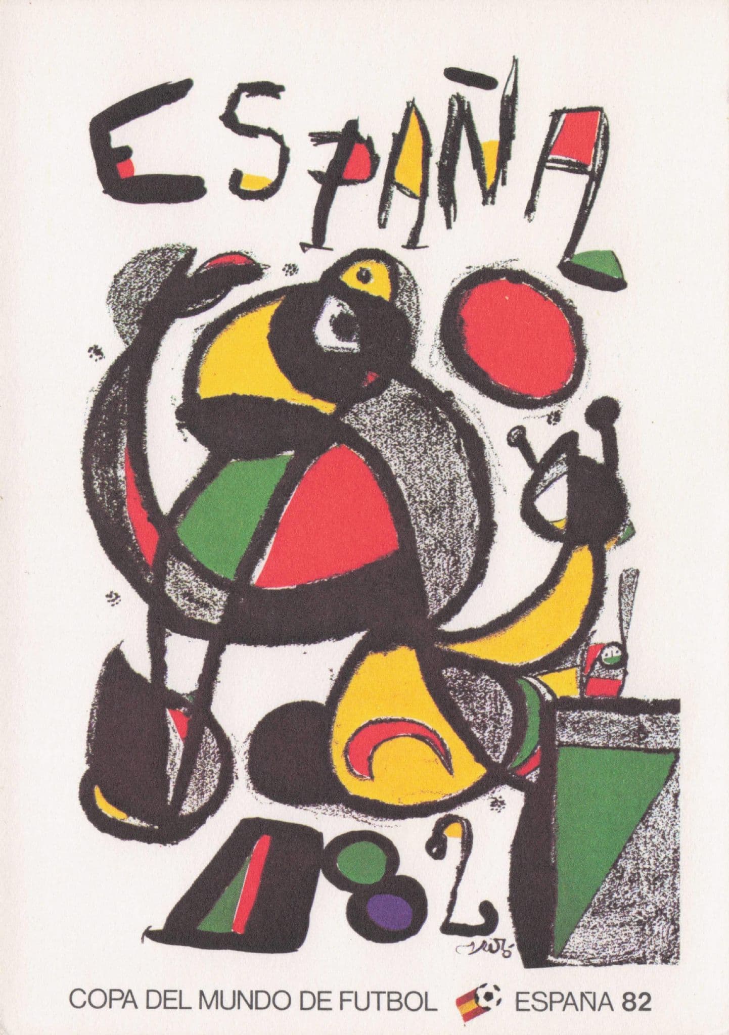 Espana World Cup 82 Spain 1982 Football Poster Postcard