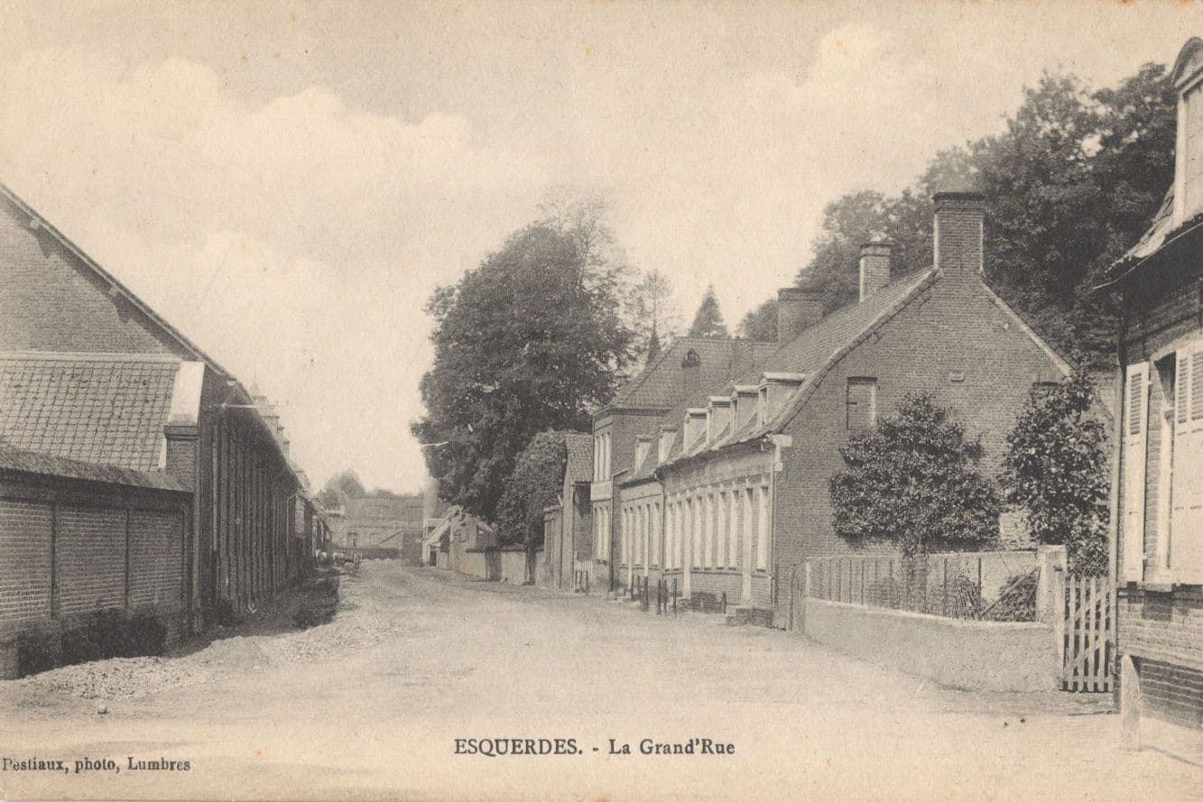 Esquerdes Le Grand Rue French Antique Postcard