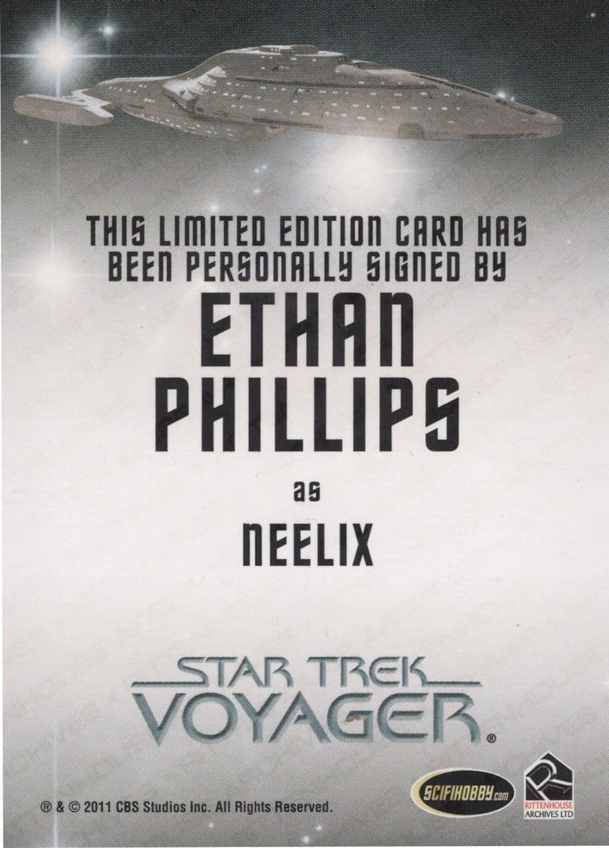 Ethan Phillips Heroes & Villains Star Trek Voyager Autograph Card