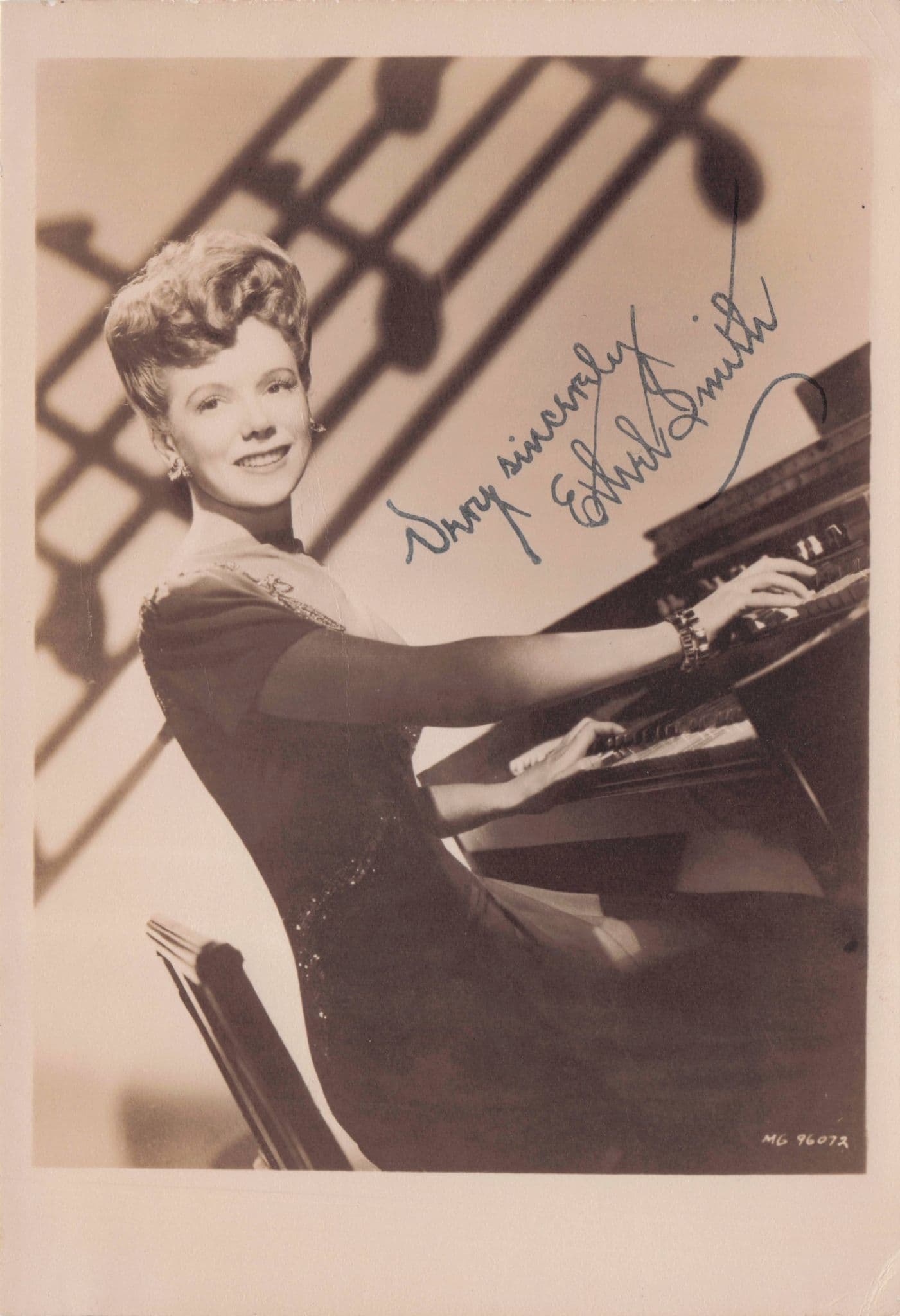 Ethel Smith Historic Actress Large Antique Hand Signed Photo