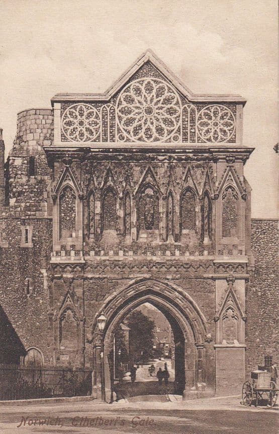 Ethelberts Gate Norwich Antique Postcard