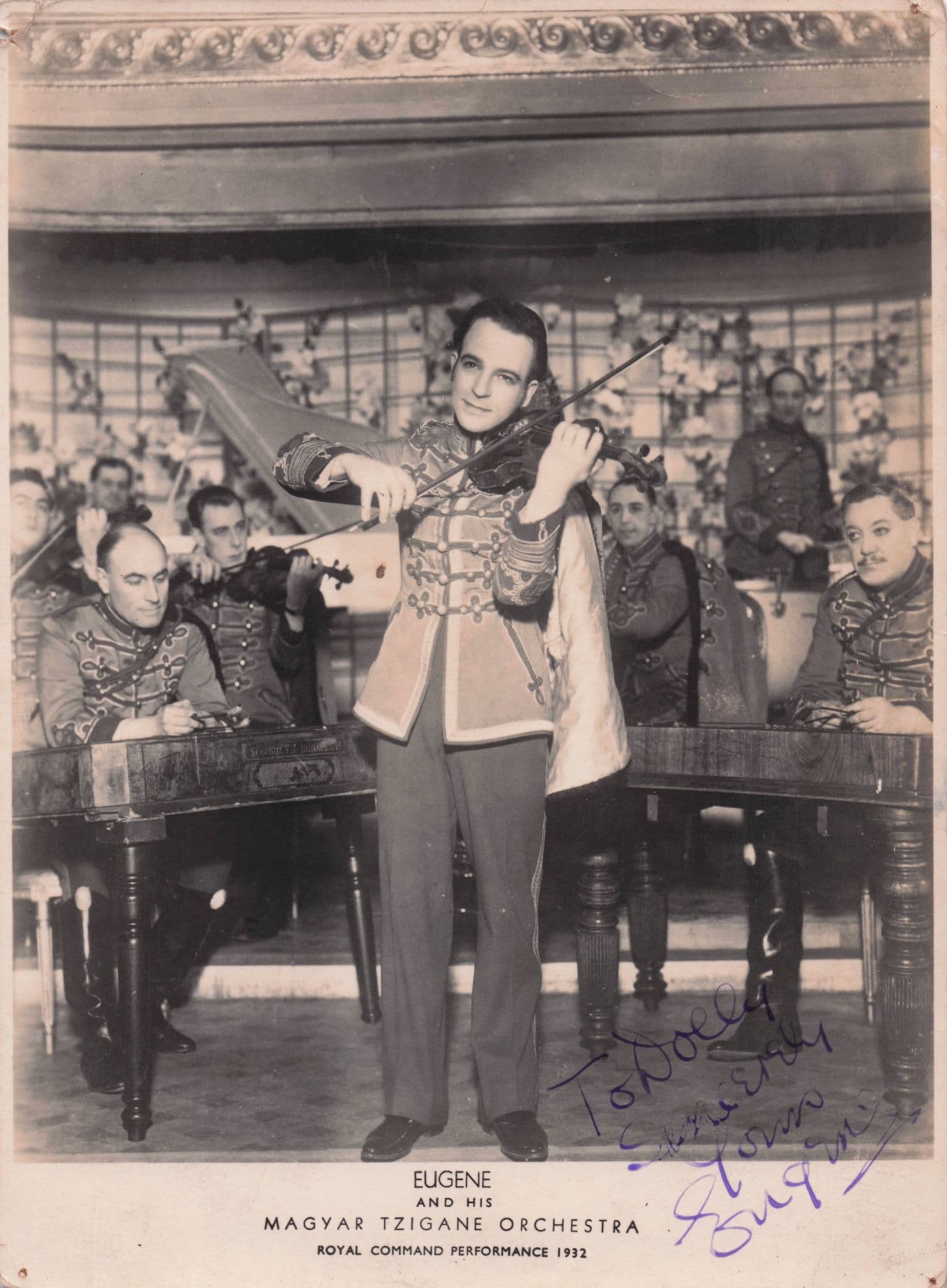 Eugene & Magyar Tzigane Orchestra Royal Command Performance 1932 Signed Photo