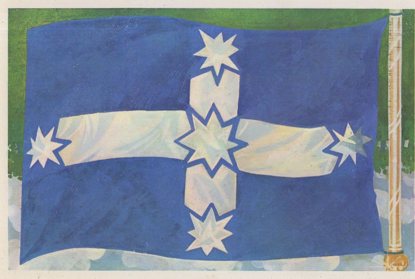 Eureka 15 Minute War in Victoria Australia Military Flag Postcard