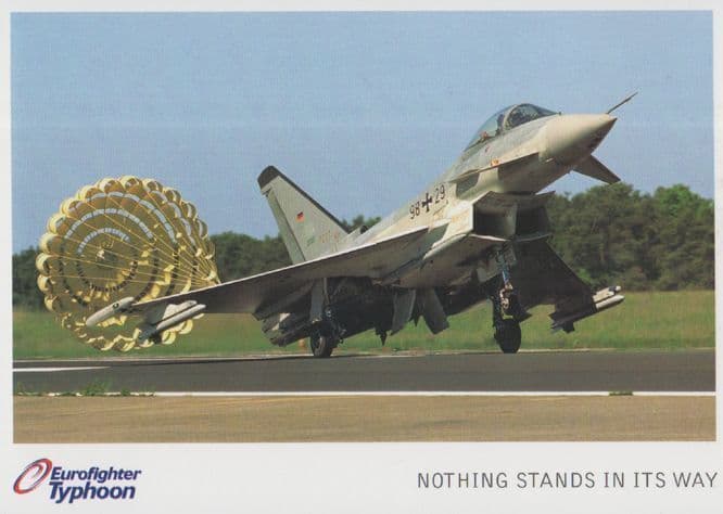 Eurofighter Tycoon DA1 Nothing Stands In Its Way Military Plane Rare Postcard