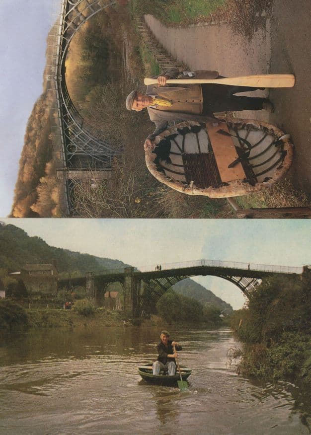 Eustace Rogers Last Coracle Maker 2x Shopshire Postcard s