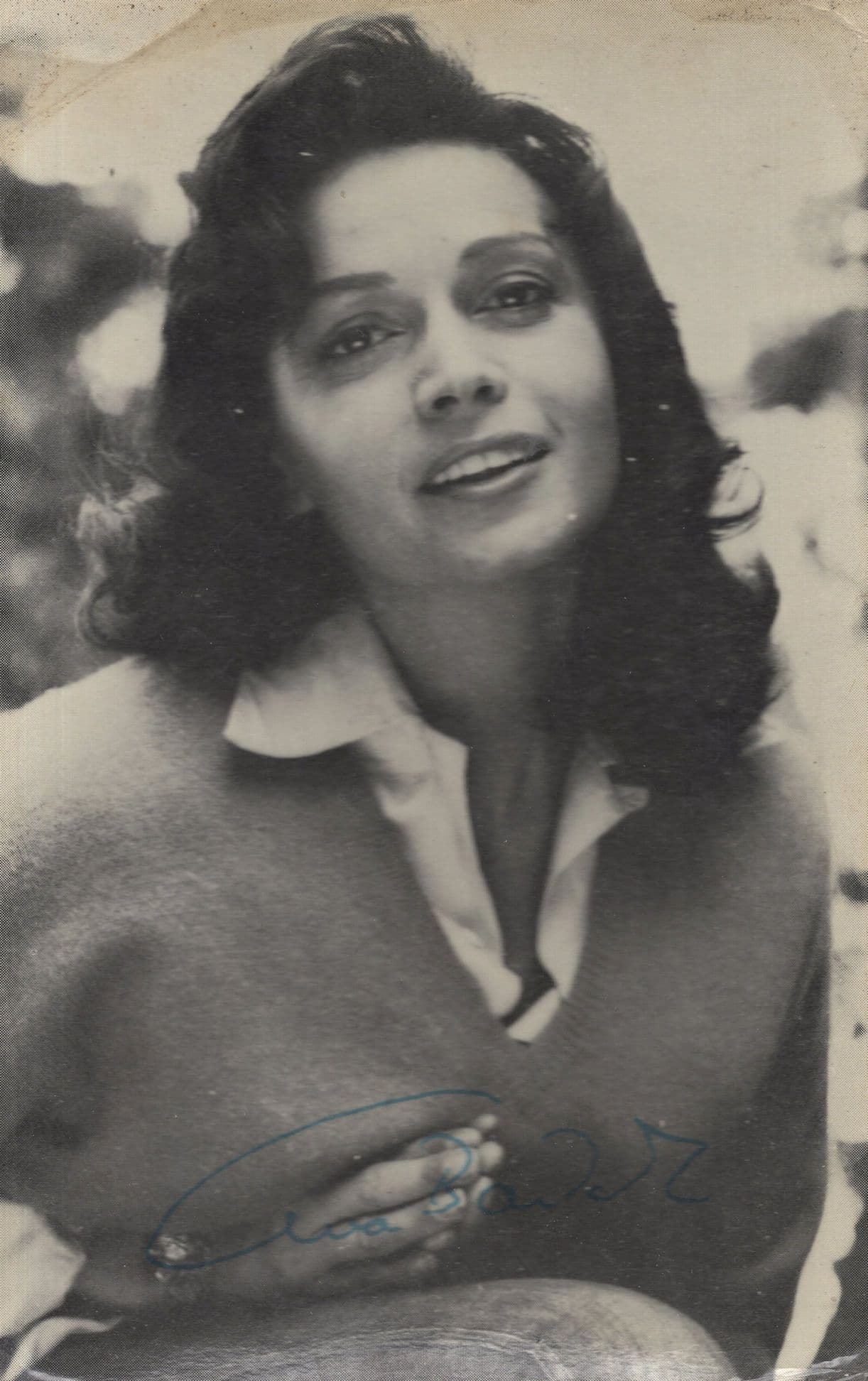 Eva Bartok Printed But Hand Signed Appearance Old Photo Postcard