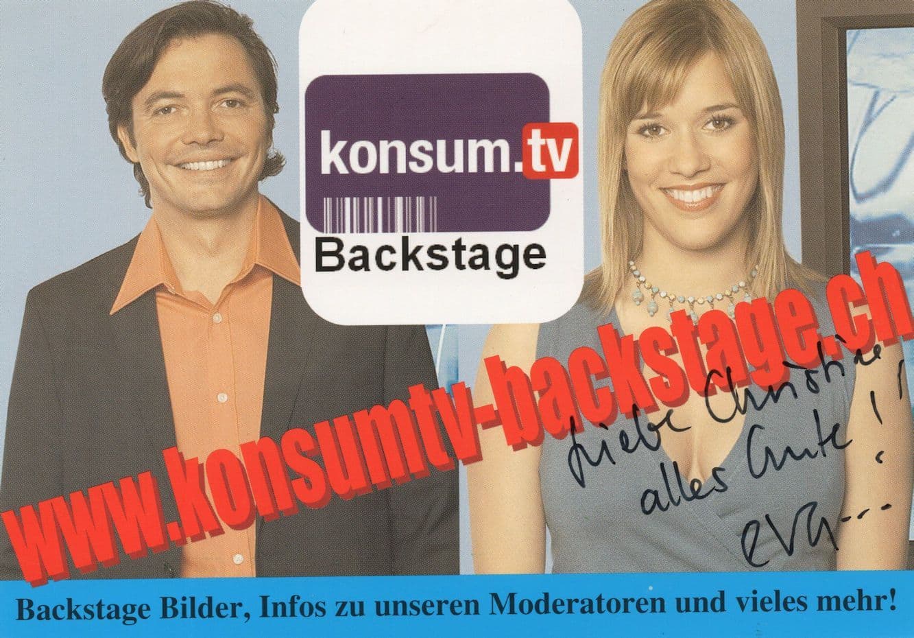 Eva Camenzind German Konsum TV Presenter Hand Signed Photo