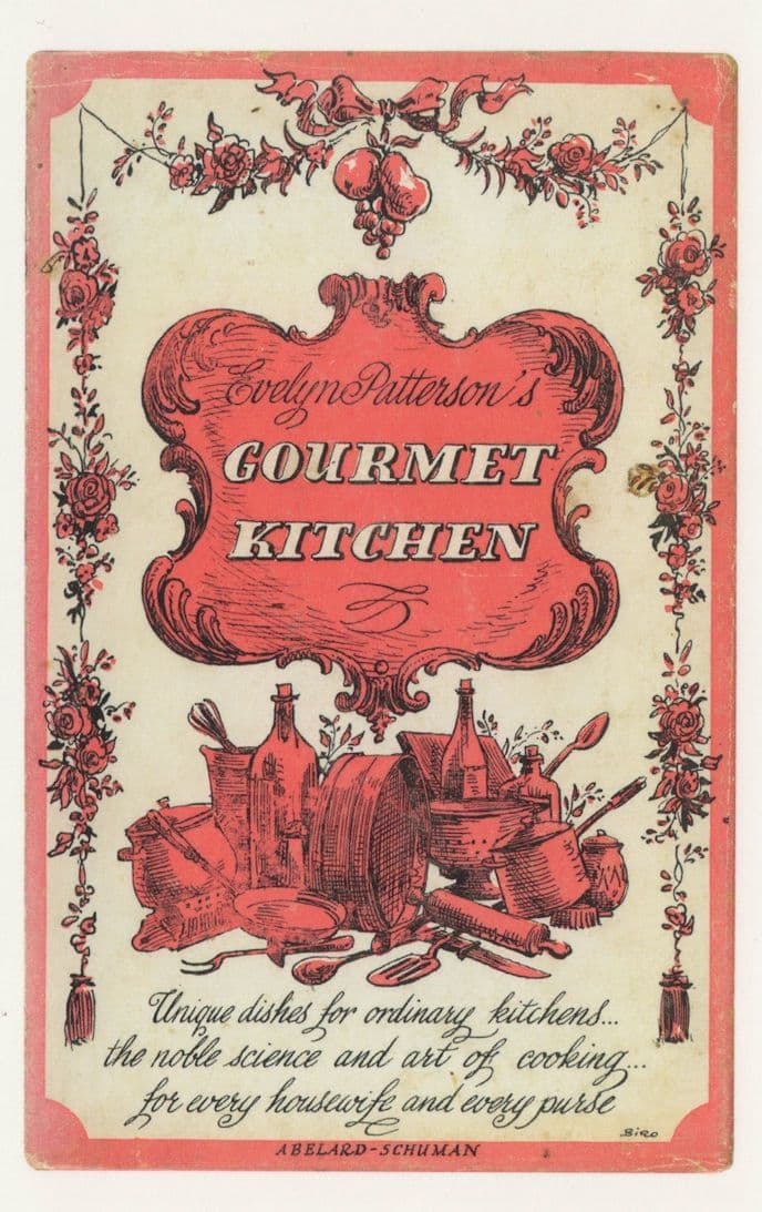 Evelyn Patterson's Gourmet Kitchen 1958 Book Postcard