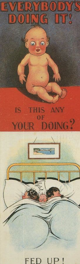 Everybody's Doing It Fed Up Baby 2x Comic Postcard s