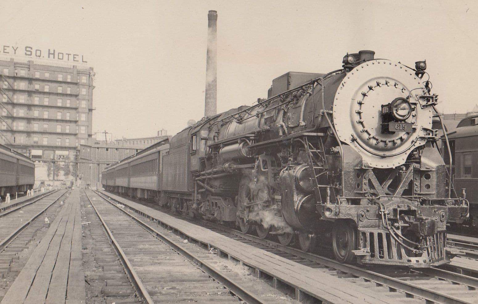 Exeter Street Yard Station Train Leaving Railroad Photos Limited RPC Postcard