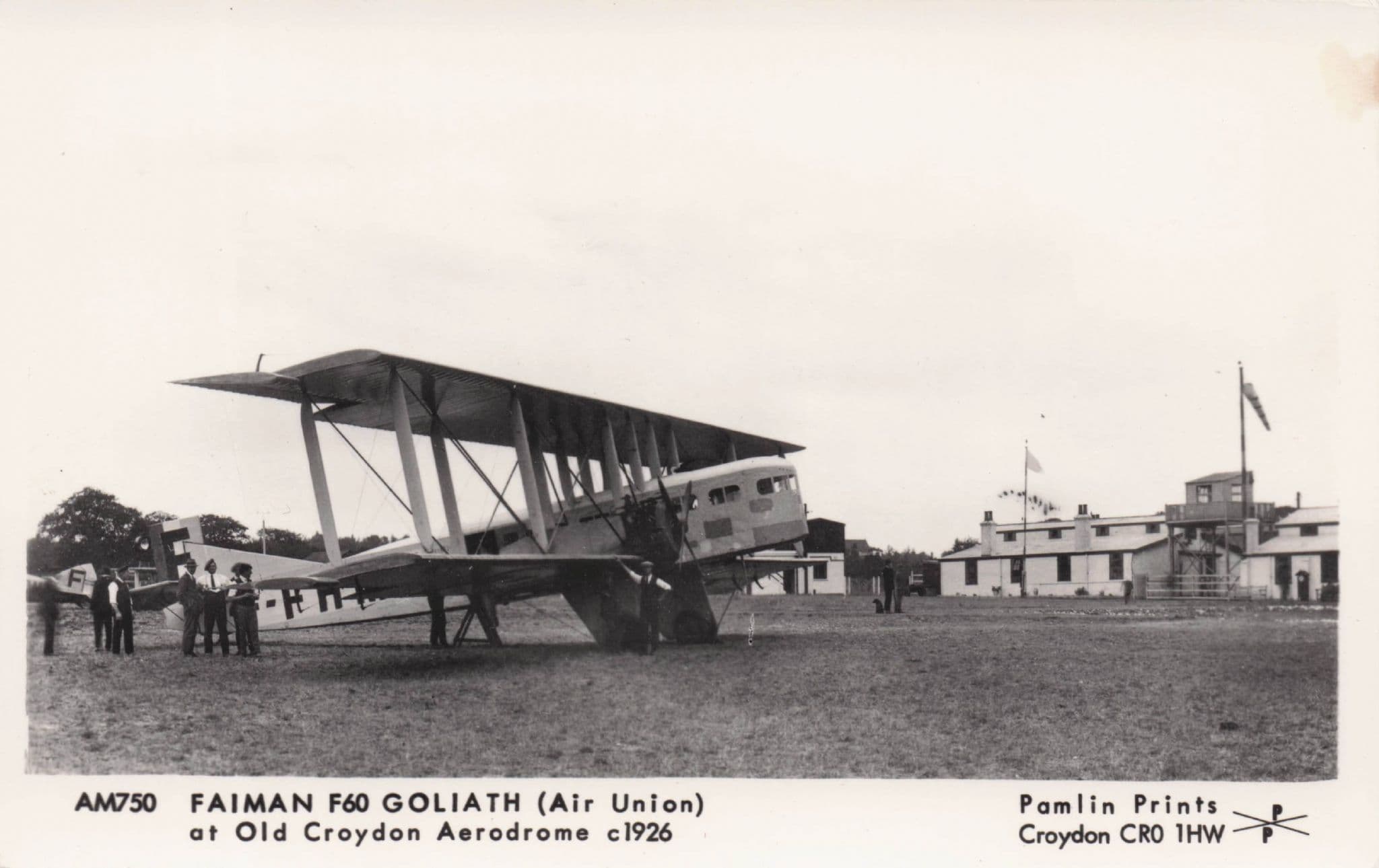 Faiman Goliath Air Union Old Croydon Airport in 1926 Photo Postcard
