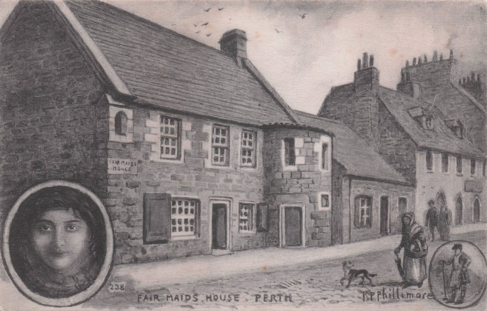 Fair Maids House Phillimore Perth Phillimore Old Scottish Postcard
