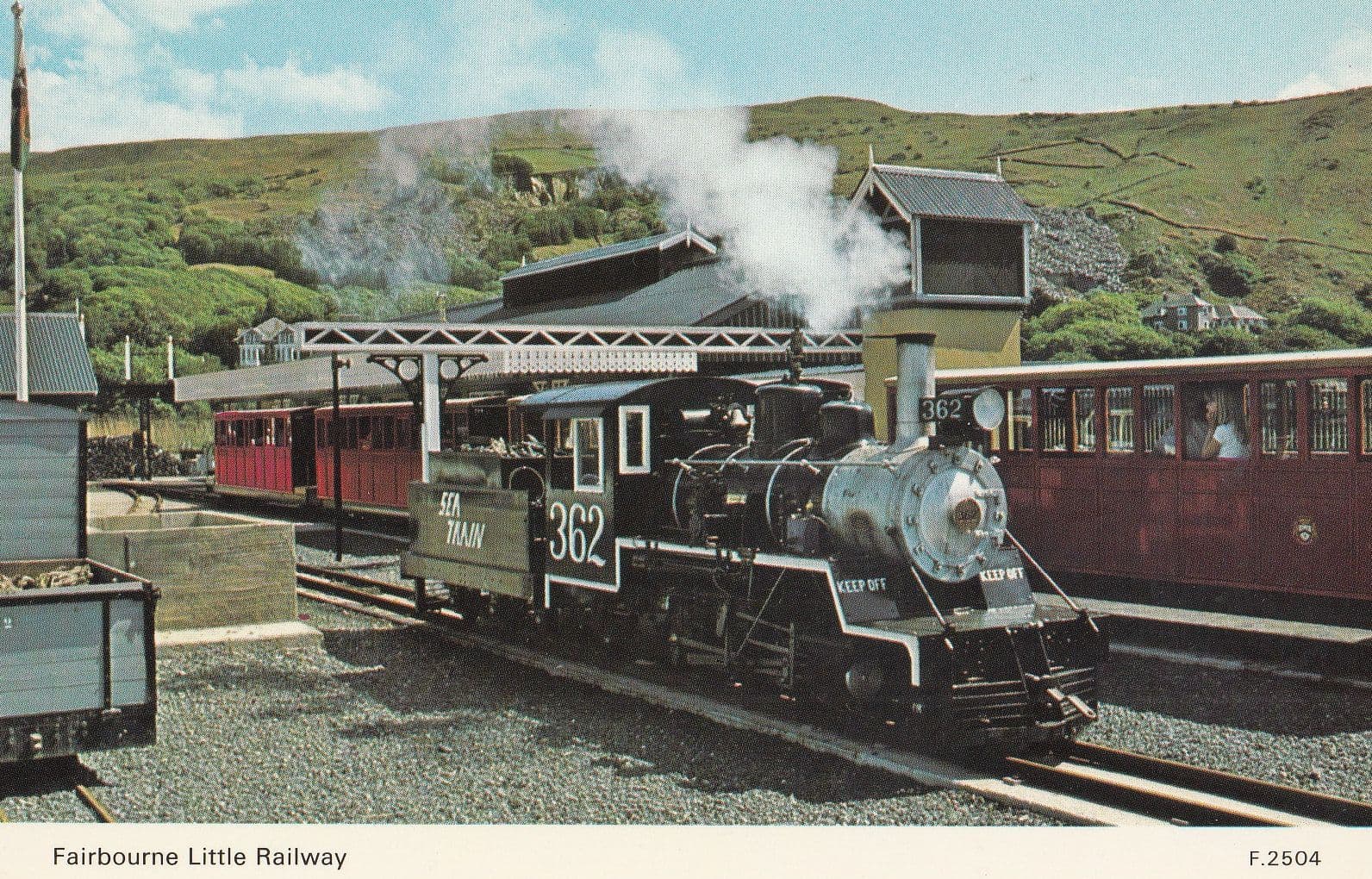 Fairbourne Little Railway Postcard No 362 Welsh 1970s Train Postcard